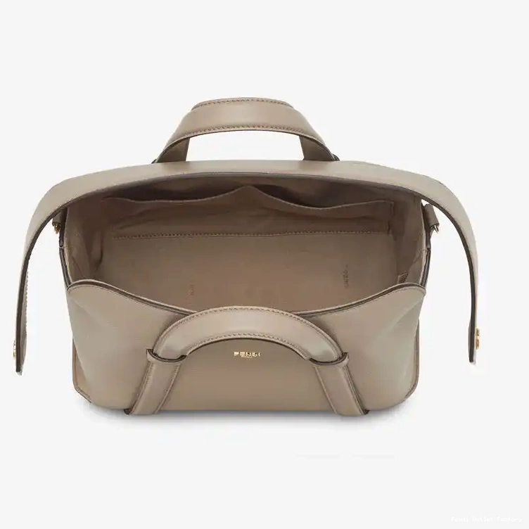 Affordable HOT Grey Boston Grained Leather Fendi In Medium 365 Bag 0617
